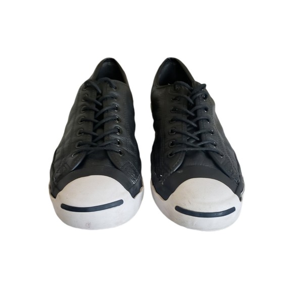 Converse jack Purcell sneakers low top Black Leather Men\'s Sz 11.5 Women\'s Sz 13 main image 8